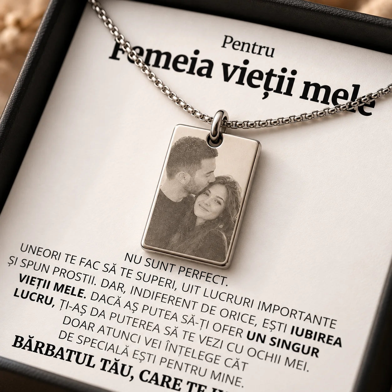 Lănțișor Gravat cu Fotografie